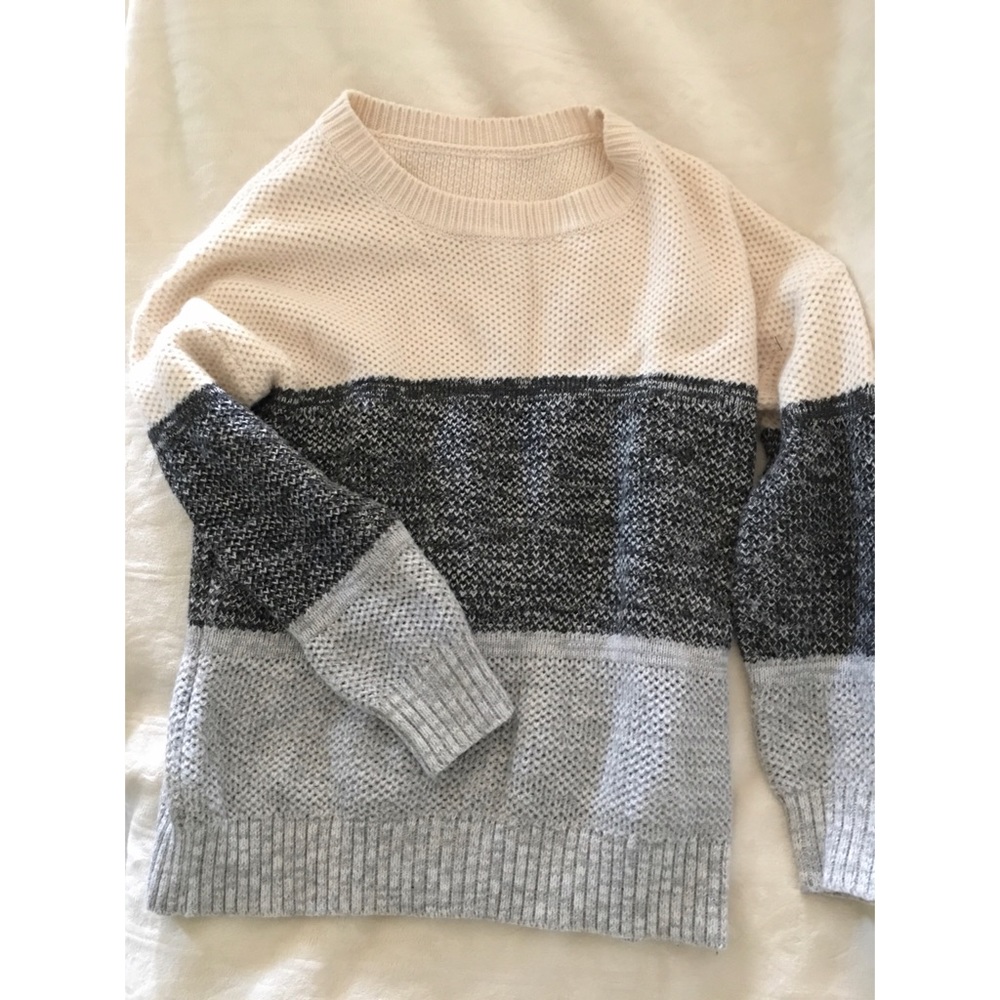 Striped Knit Sweatshirt